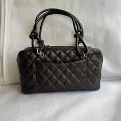 Chanel Cambon Medium Shoulder Bag Brown Calfskin Leather