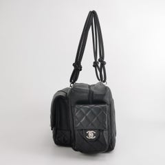 Chanel Cambon Multi-pocket Ligne Reporter Bag Large Black Calfskin Leather