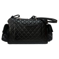 Chanel Cambon Multi-pocket Ligne Reporter Bag Large Black Calfskin Leather