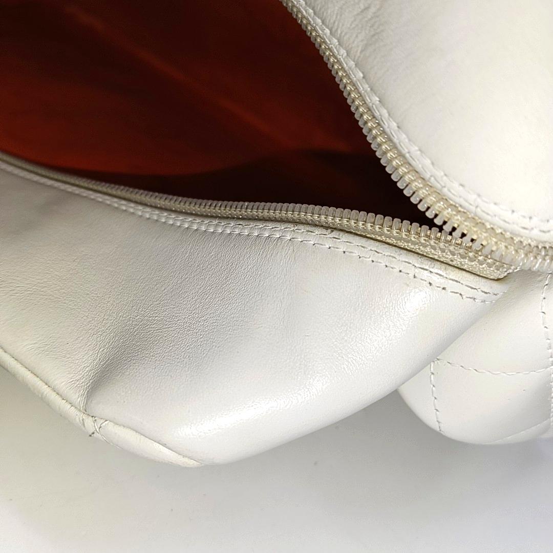 Chanel Cambon Multi-pocket Ligne Reporter Bag Large White Calfskin Leather 13