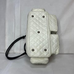 Chanel Cambon Multi-pocket Ligne Reporter Bag Large White Calfskin Leather