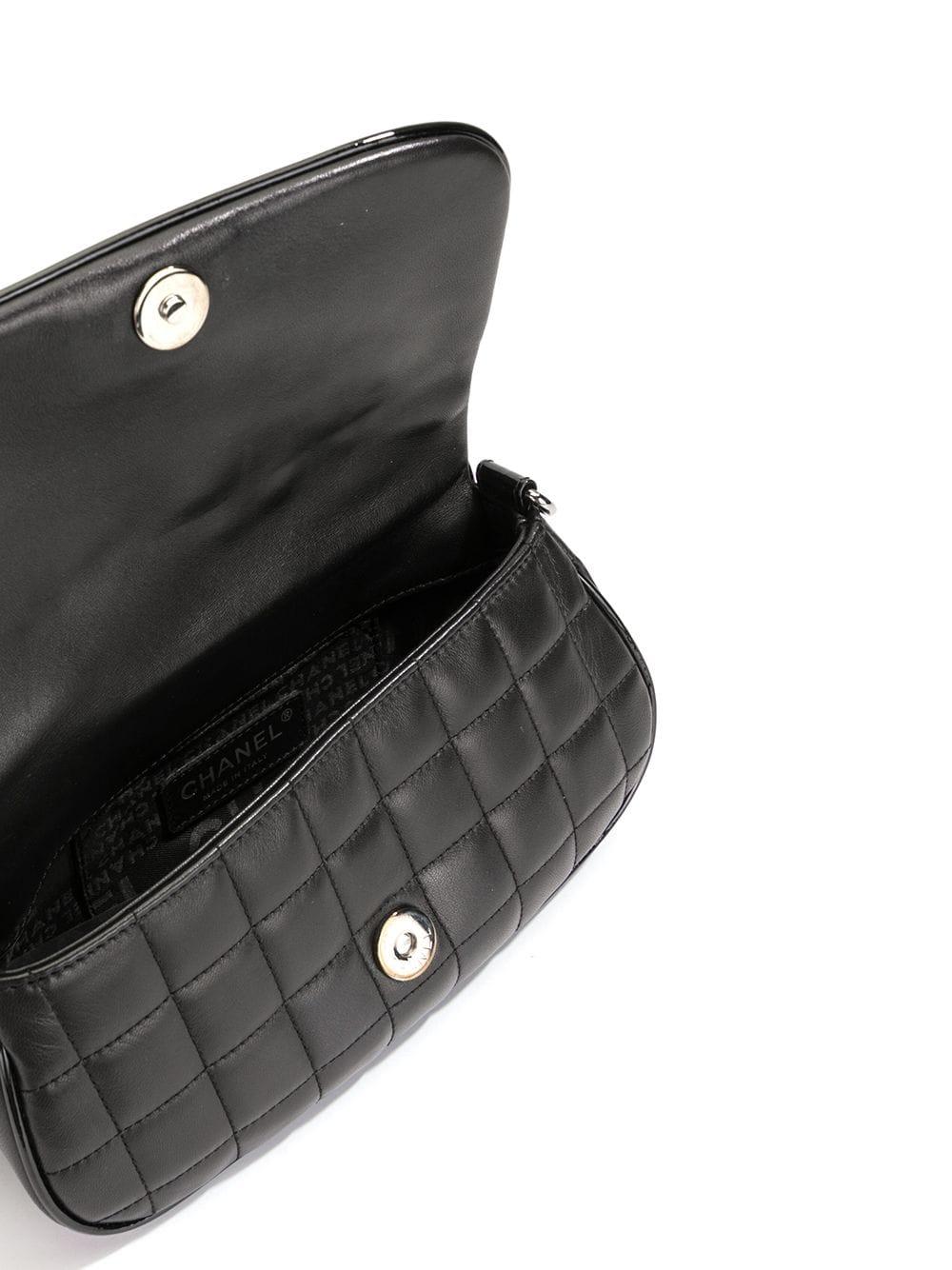 Chanel 2005 Cambon Quilted Lambskin Camellia No. 5 Flap Black Leather Bag For Sale 6