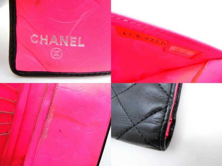 Chanel Cambon Quilted Lambskin Ligne Yen Bifold Long Wallet 233090 Clutch  For Sale at 1stDibs