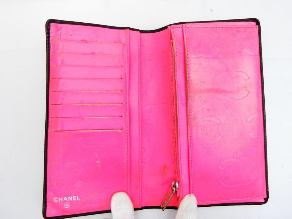 Chanel Cambon Quilted Lambskin Ligne Yen Bifold Long Wallet 233090 Clutch For Sale 1