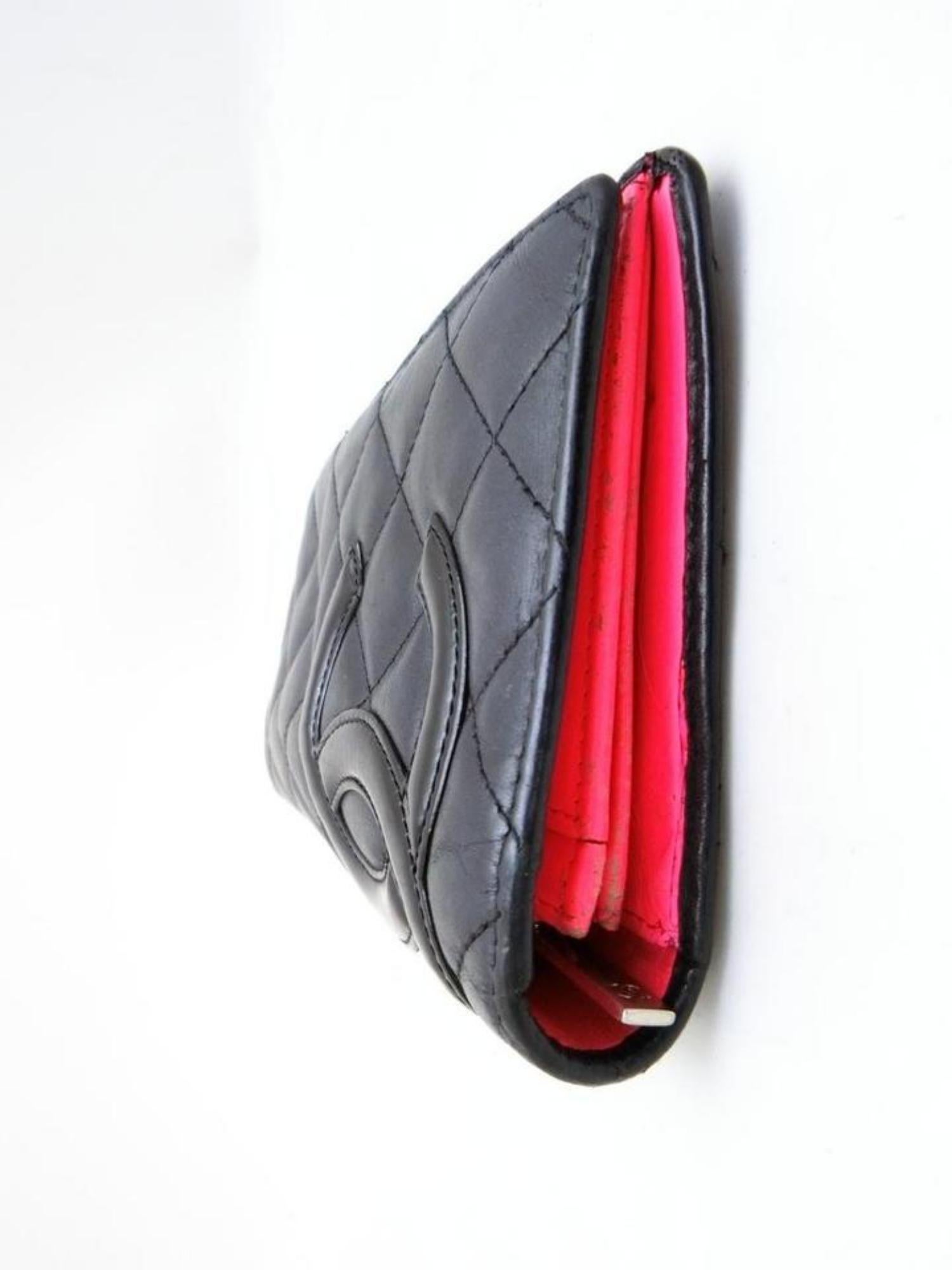 Chanel Cambon Quilted Lambskin Ligne Yen Bifold Long Wallet 233090 Clutch For Sale 2