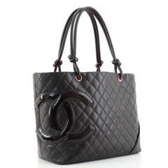 Chanel Cambon Tote Quilted Leather Large
