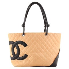 Chanel Cambon Tote Quilted Leather Large