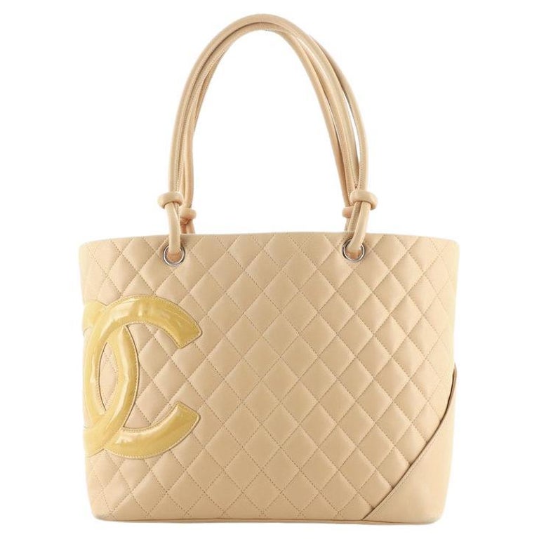 Chanel Cambon Tote Quilted Tweed Large at 1stDibs