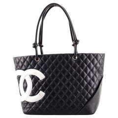 Chanel Cambon Tote Quilted Leather Large