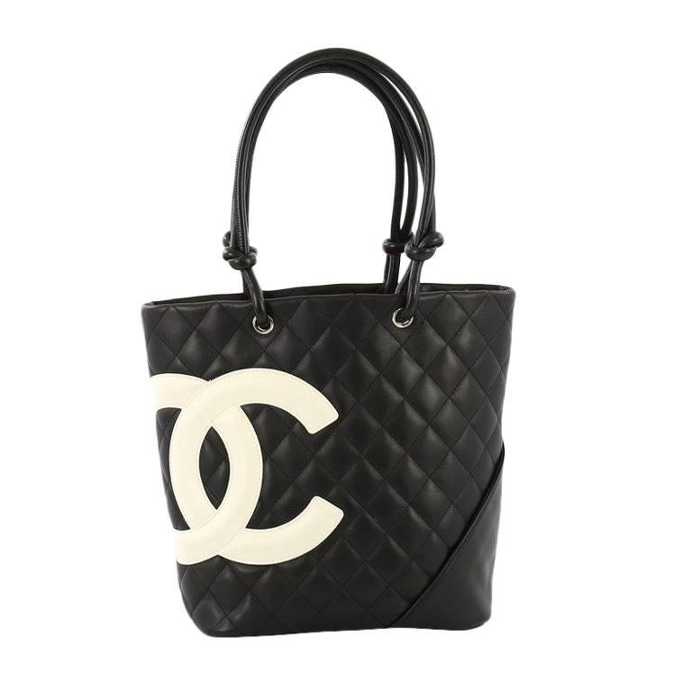 Chanel Cambon Tote Quilted Leather Medium at 1stDibs