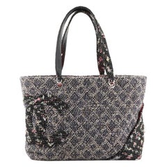 Chanel  Cambon Tote Quilted Tweed Large