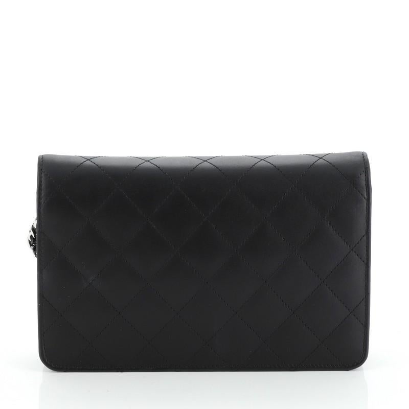 Women's or Men's Chanel Cambon Wallet on Chain Quilted Leather