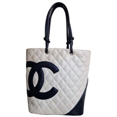 Chanel Cambon white and Black CC Bag