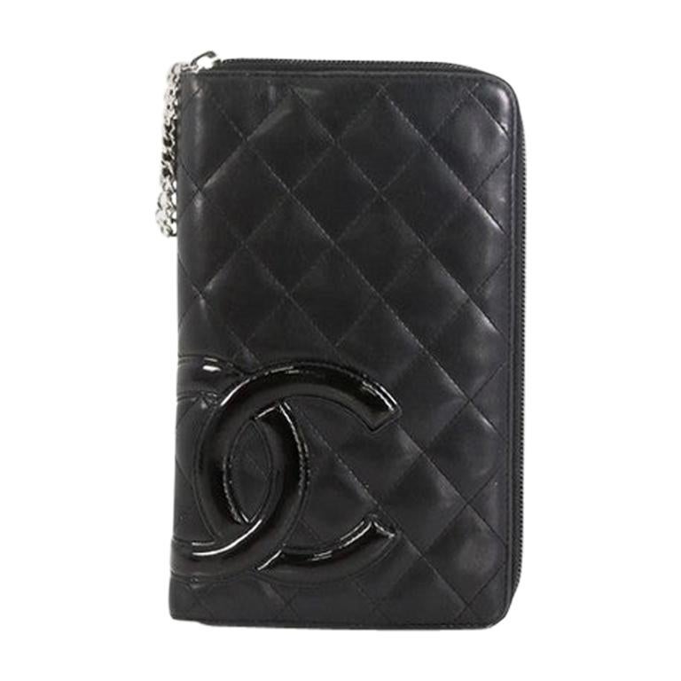 Chanel Cambon Zip Around Organizer Quilted Lambskin at 1stDibs