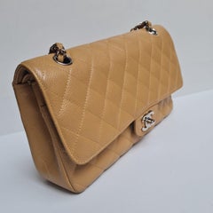Chanel Camel Caviar Leather Double Flap Bag