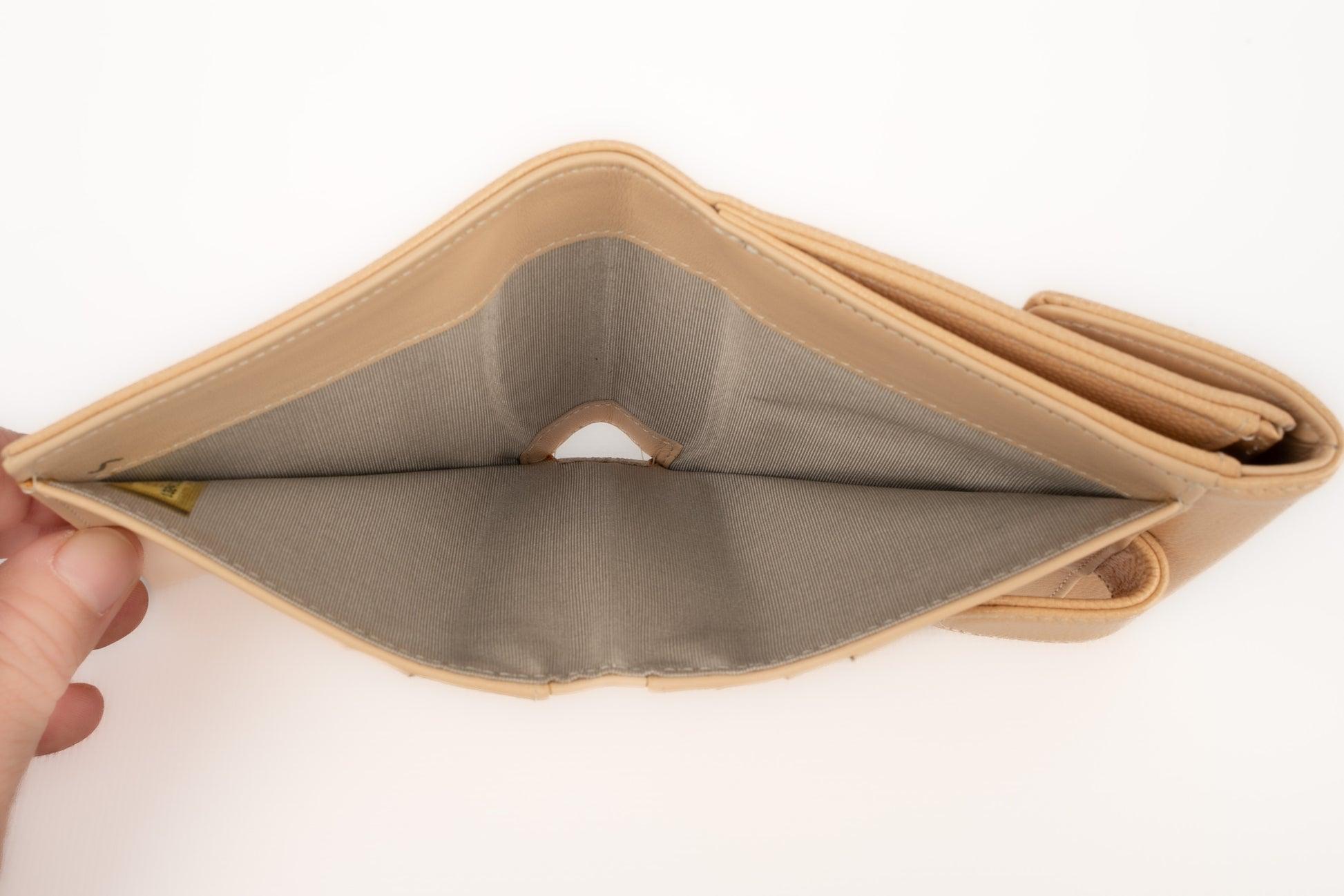 Chanel Camel Caviar Leather Wallet 5