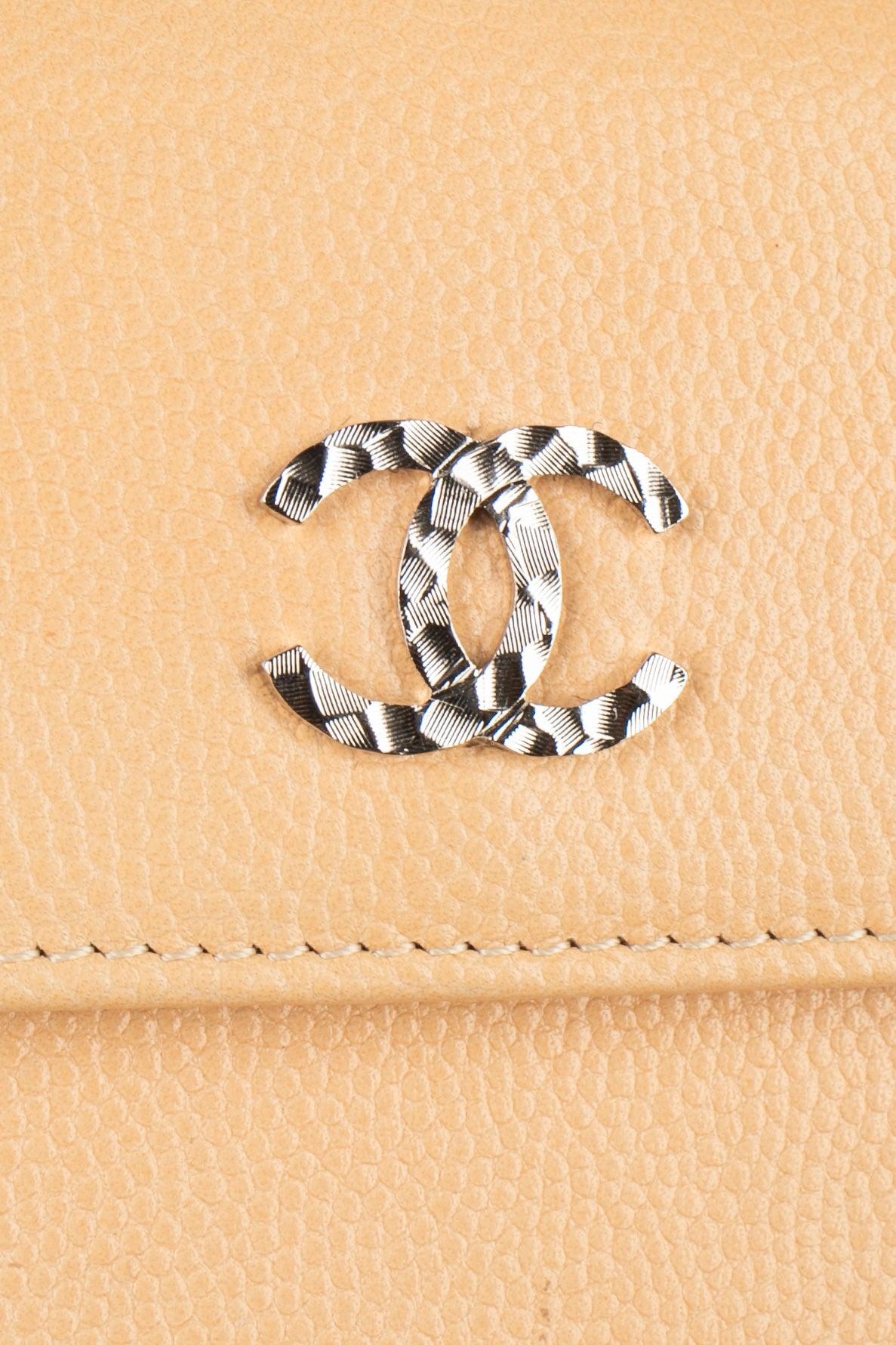 Chanel Camel Caviar Leather Wallet 3