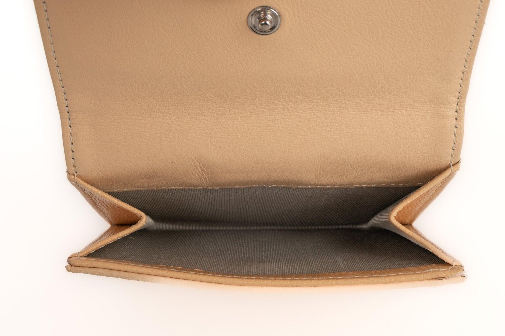 Chanel Camel Caviar Leather Wallet 4