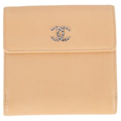 Chanel Camel Caviar Leather Wallet