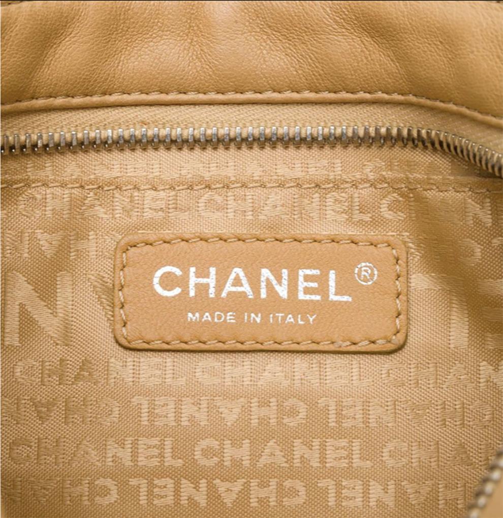 Chanel Camel Charms Baguette Leather Hand Bag 1