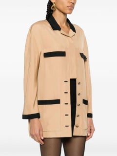 Chanel Camel Contrasting Silk Jacket