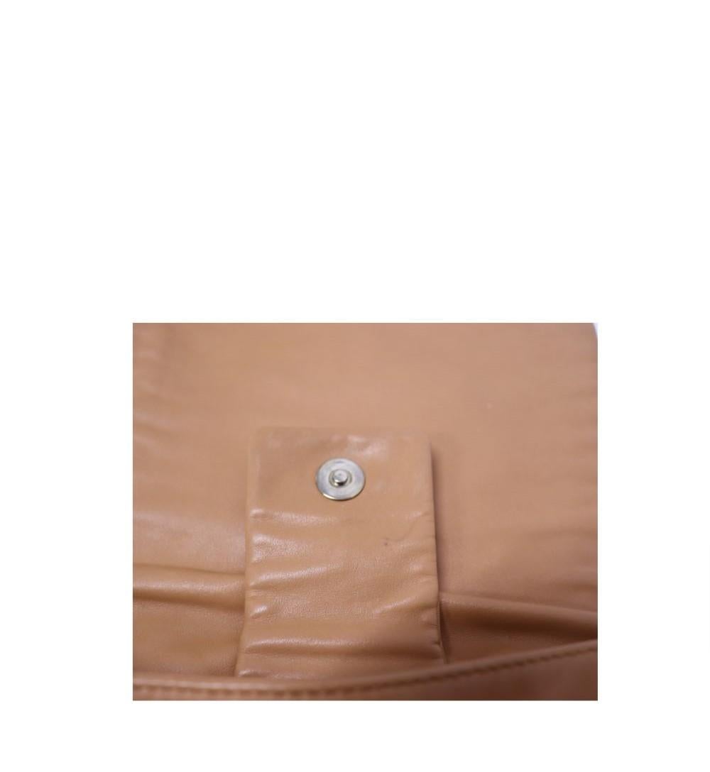 Chanel Camel Leather Accordion Shoulder Bag For Sale 6