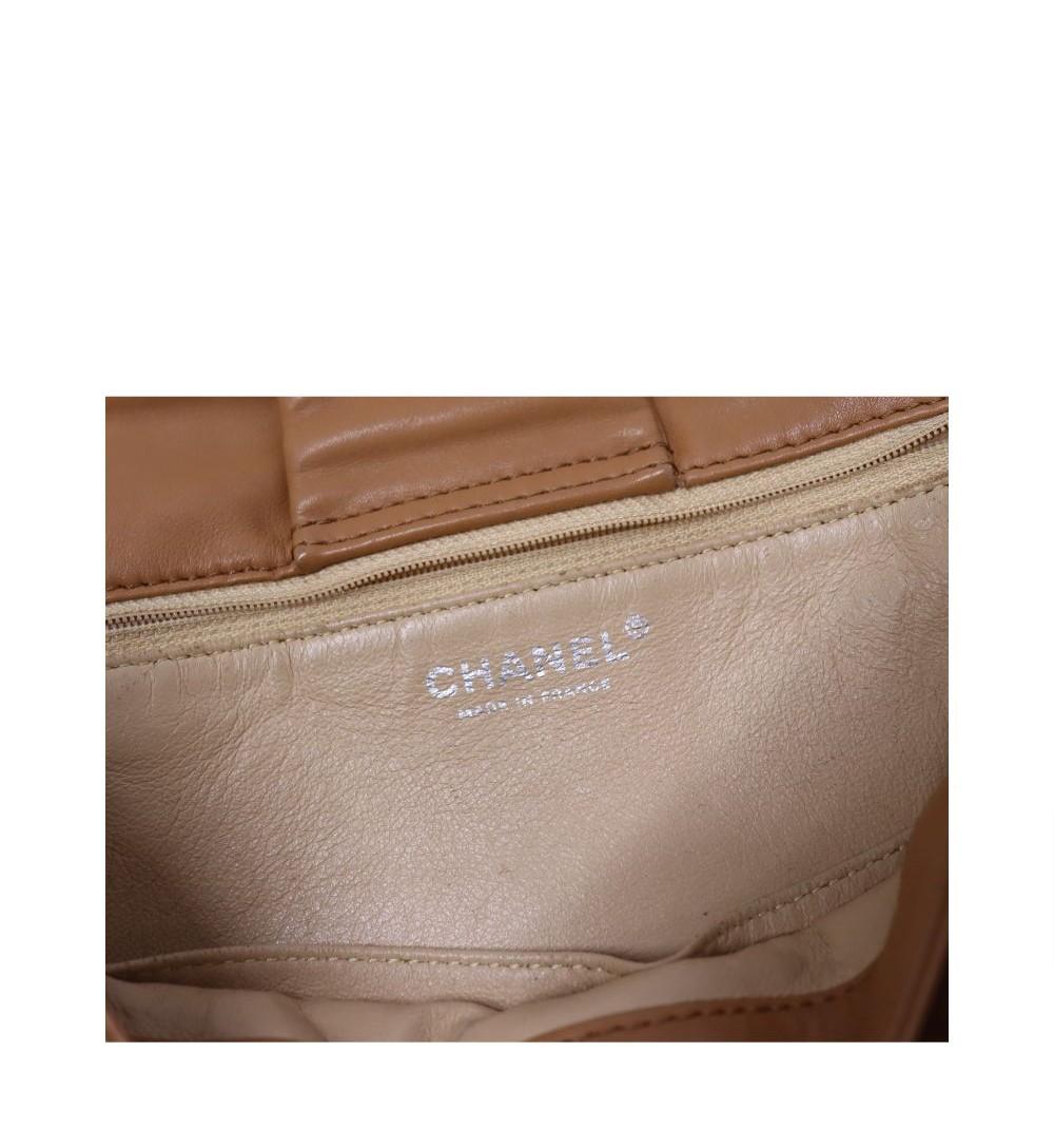 Chanel Camel Leather Accordion Shoulder Bag For Sale 7
