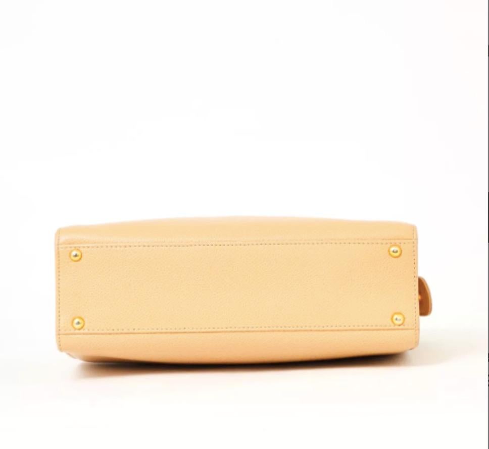 Chanel Camel Leather Bag For Sale 2