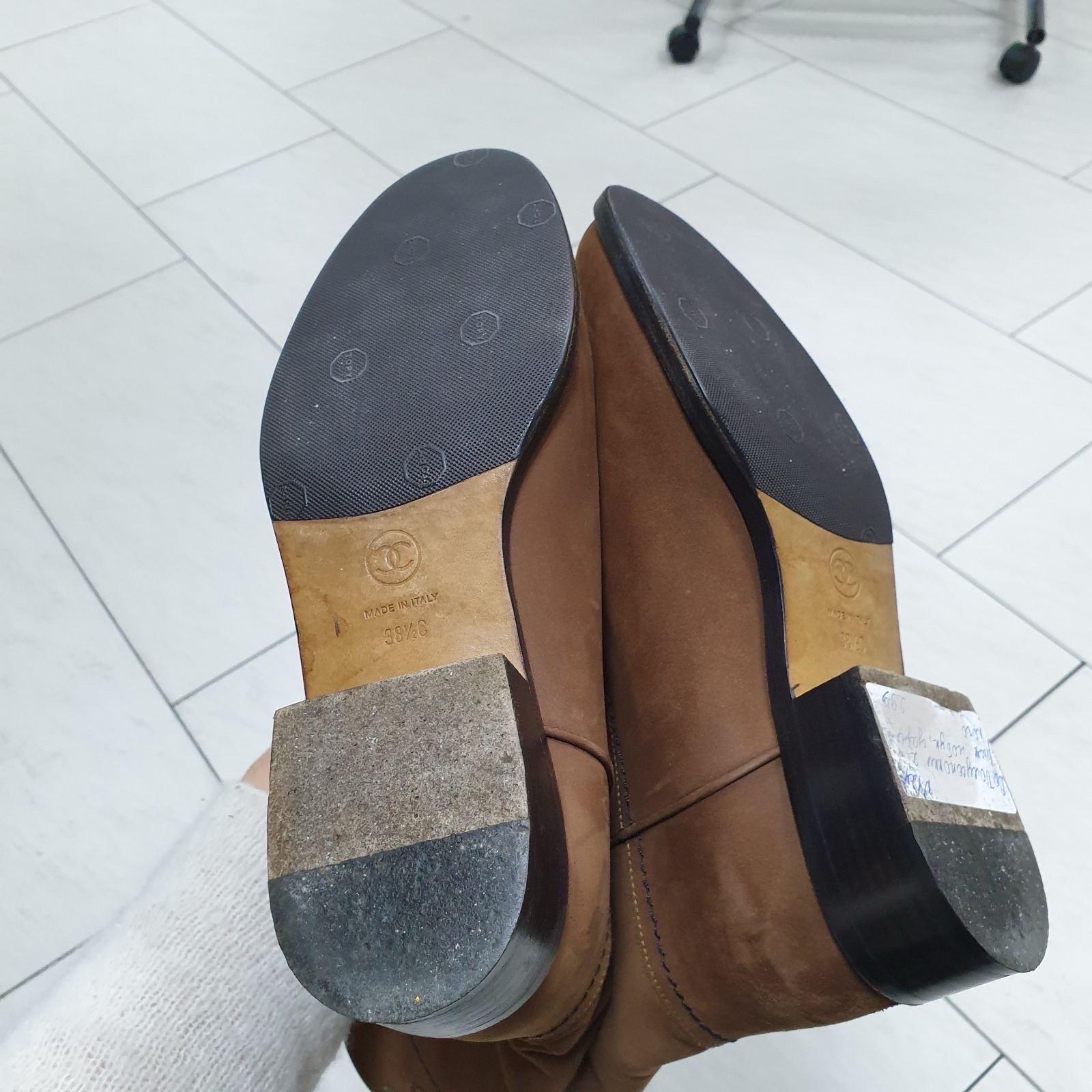 Chanel Camel Leather CC Mid Length Boots 2