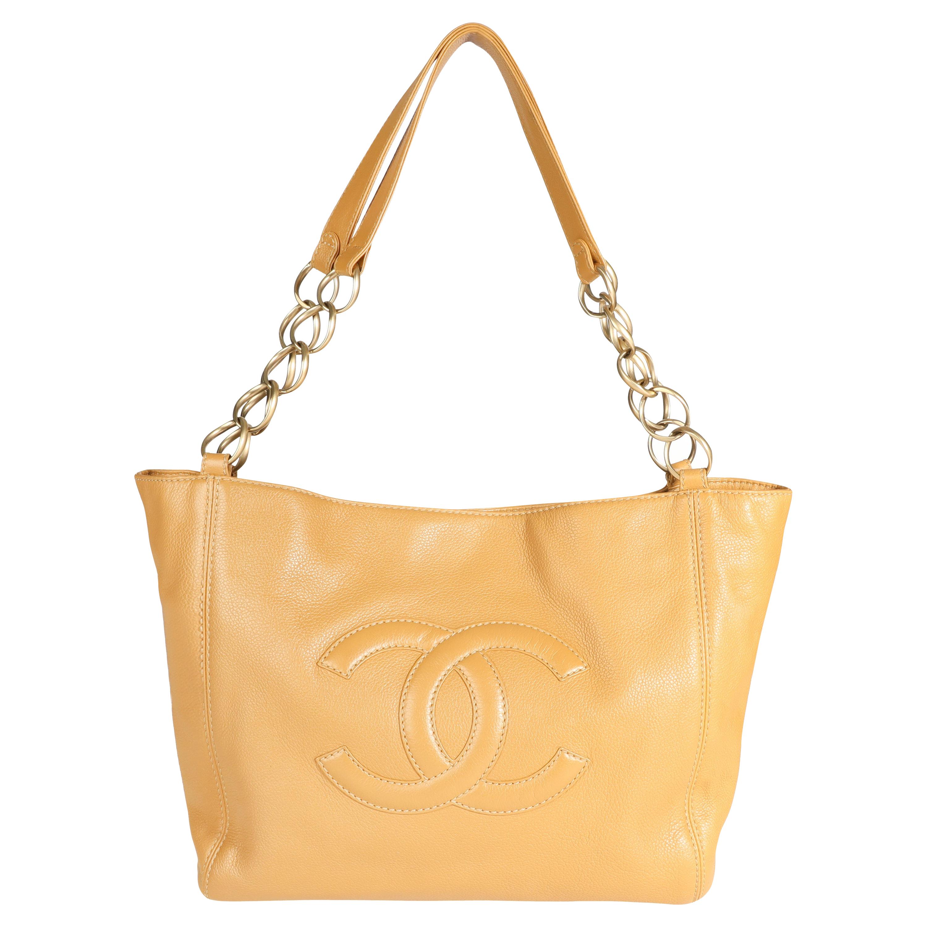 Chanel Camel Leather Timeless Shopping Bag
