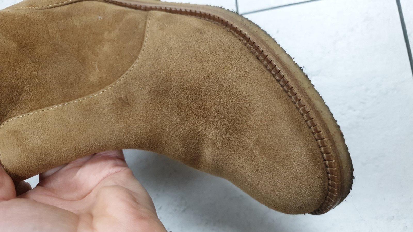 Chanel Camel Suede Fur Boots For Sale 2