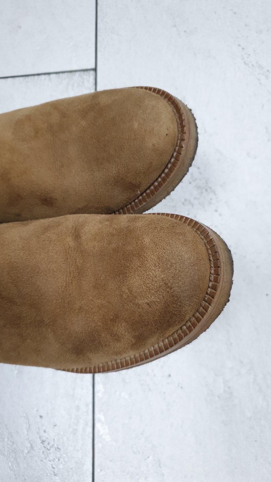Chanel Camel Suede Fur Boots For Sale 3