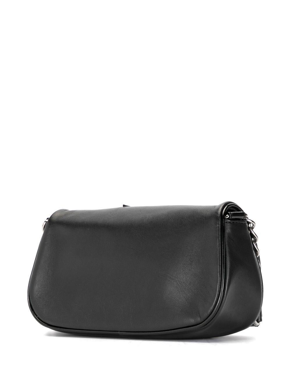 Chanel Camelia 5 Black on Black Lambskin Flap Bag For Sale 6