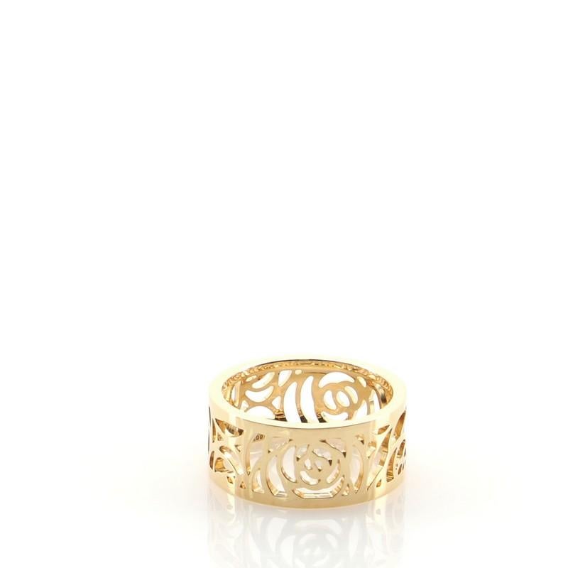 Chanel Camelia Ajoure Ring - For Sale on 1stDibs