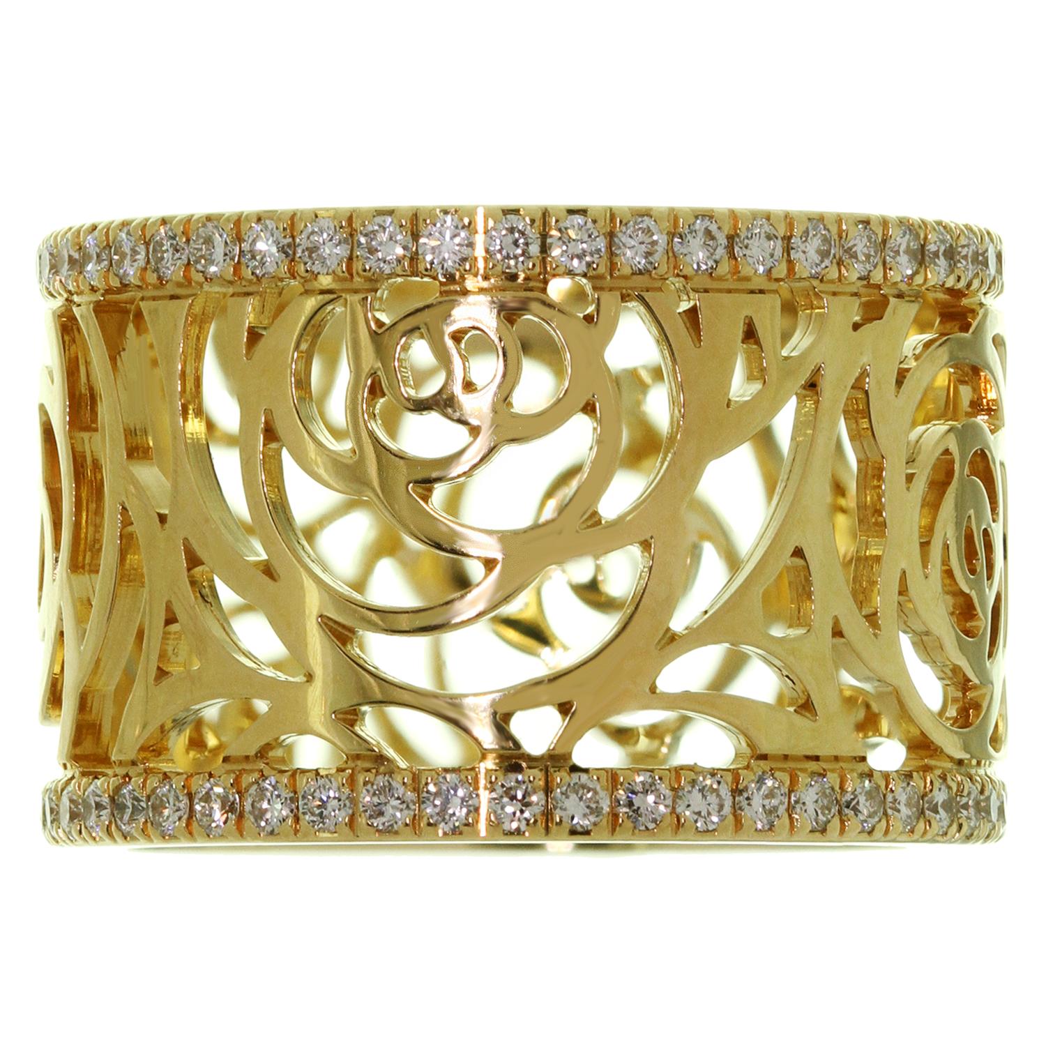 chanel gold band ring