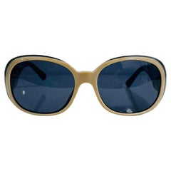 Chanel Vintage Black/Grey Gradient 6013-B Oversized Round Sunglasses Chanel