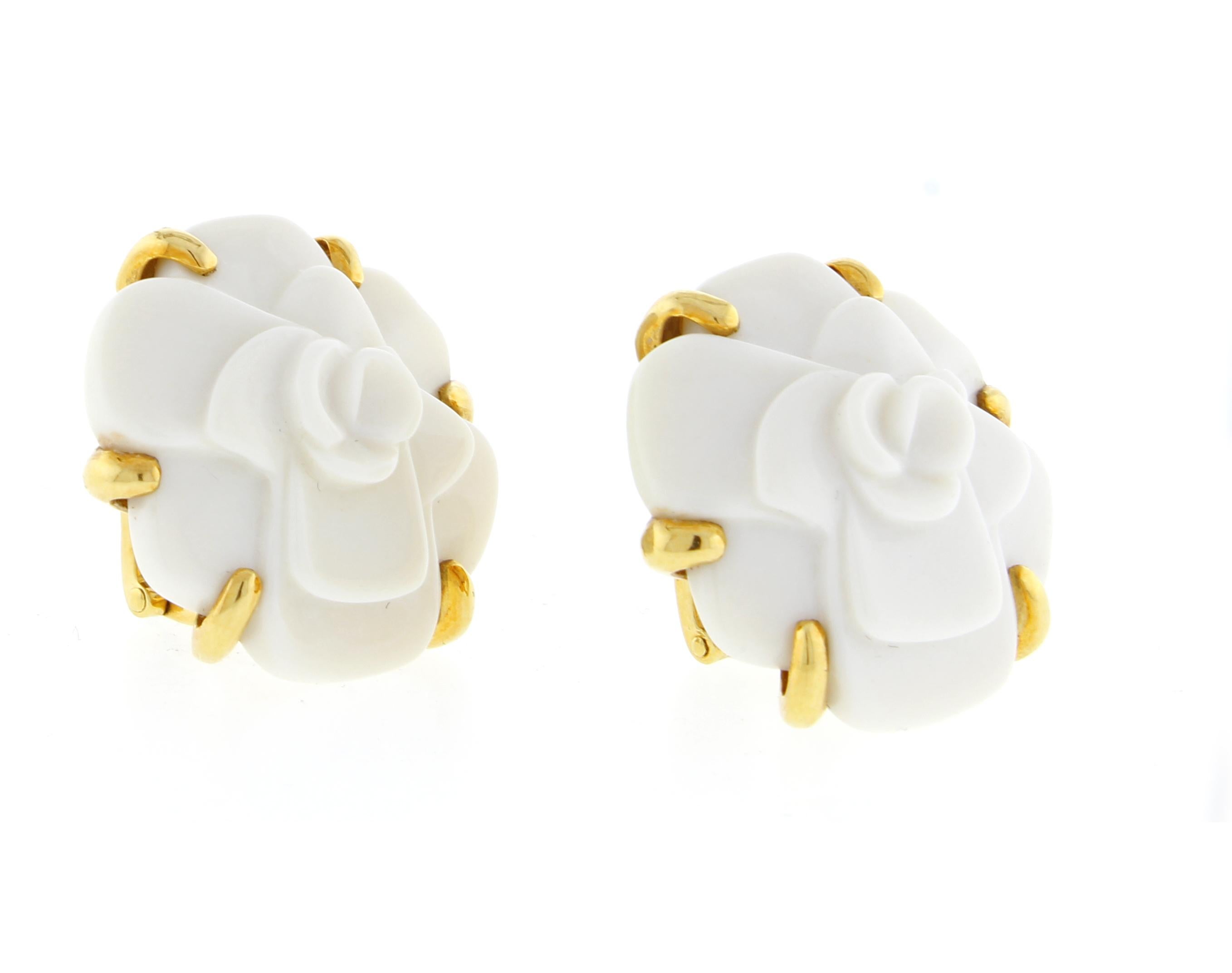 chanel flower earrings
