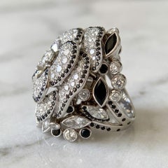 Chanel Camélia Ganse Diamond Black Diamond Black Spinel Ring