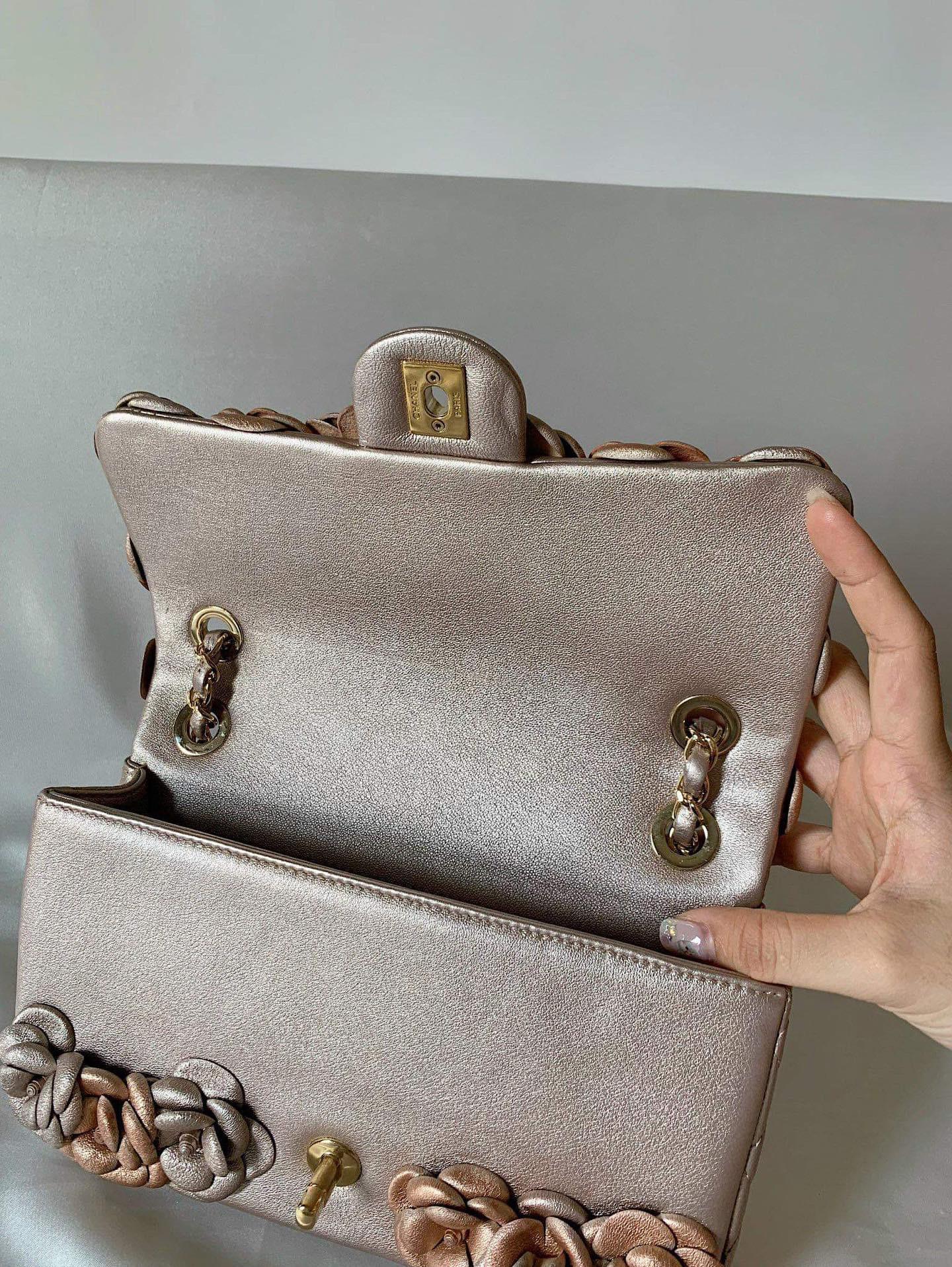 Chanel Camelia Medium Classic Flap 7