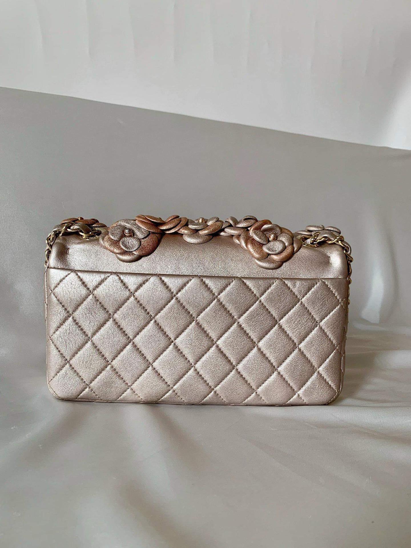 Chanel Camelia Medium Classic Flap 8