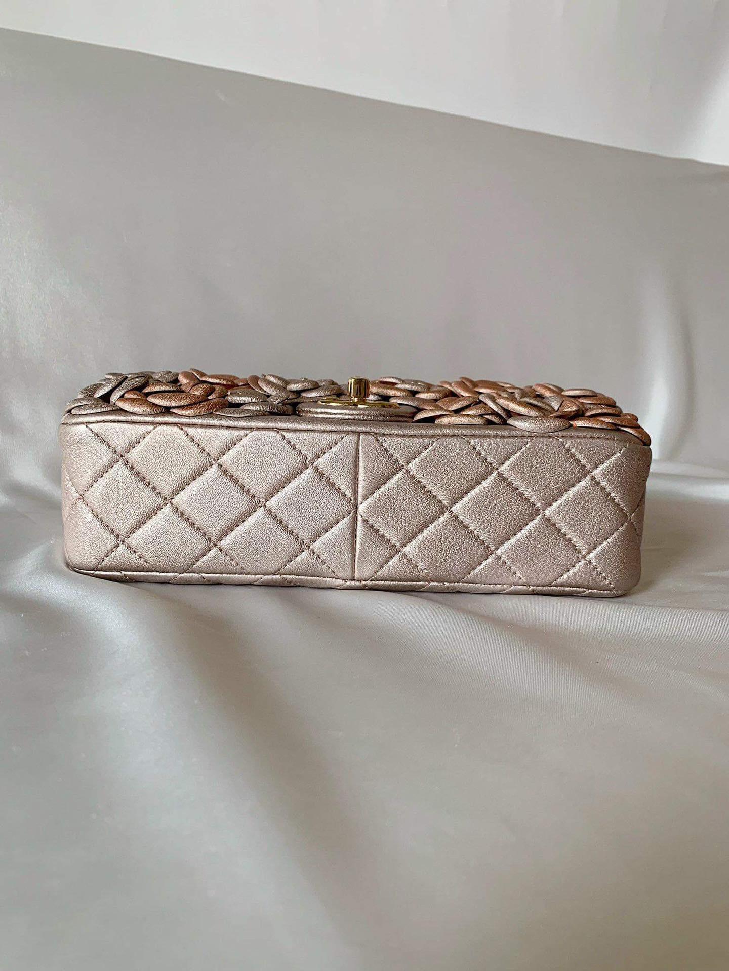 Women's Chanel Camelia Medium Classic Flap