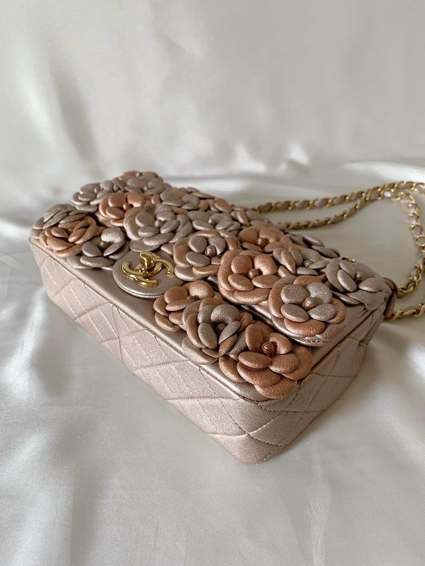 Chanel Camelia Medium Classic Flap 1