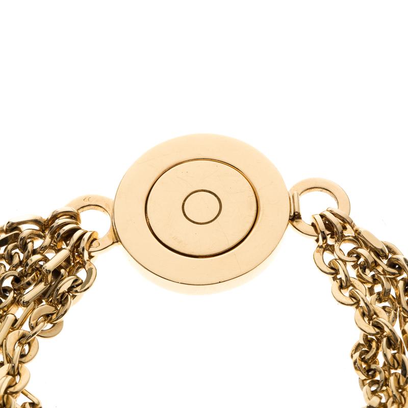 Chanel Camelia No 5 Yellow Gold And Diamond Charm Bracelet 1