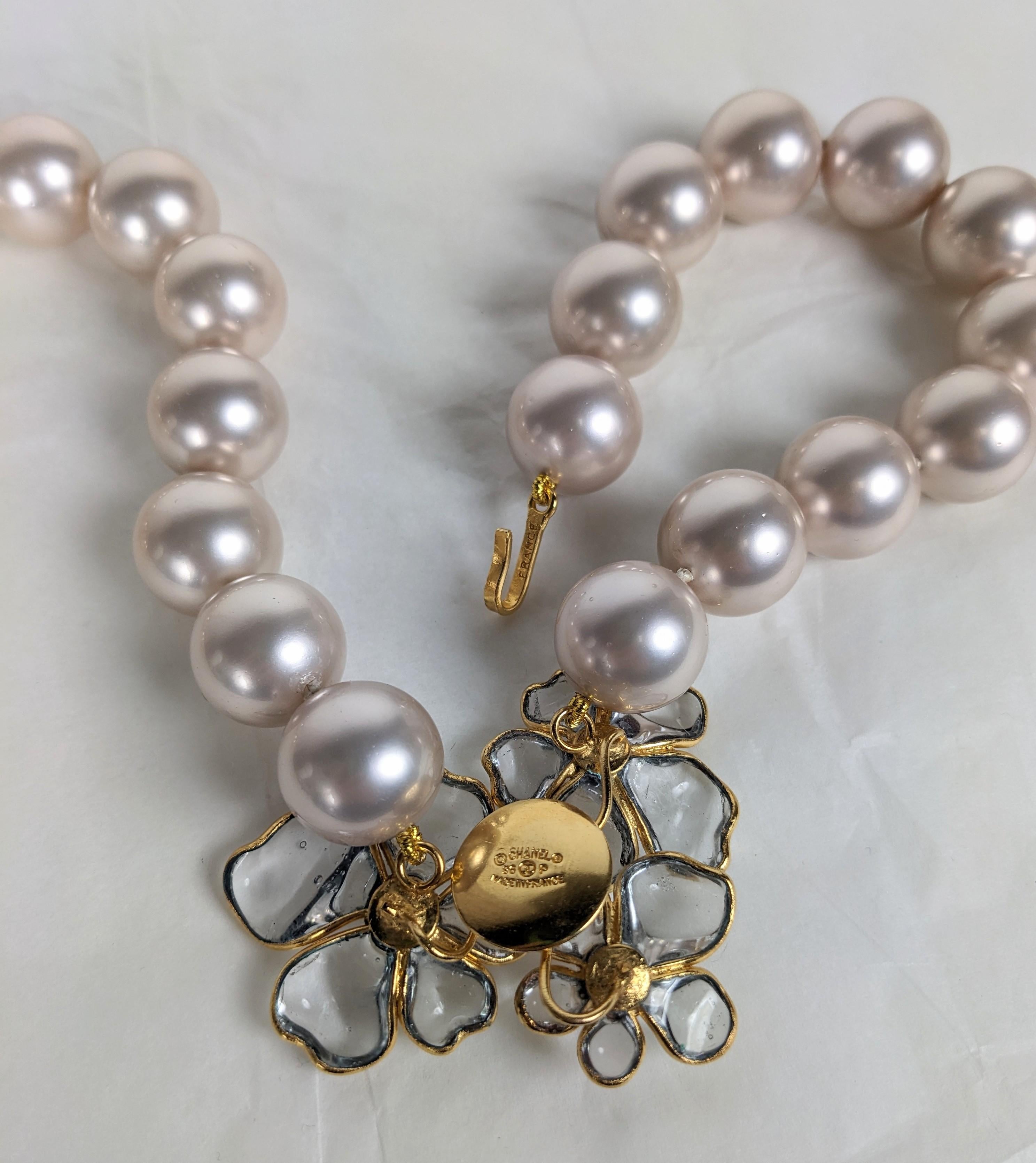 Collana di perle Chanel Camelia, Maison Gripoix for Chanel in vendita 2