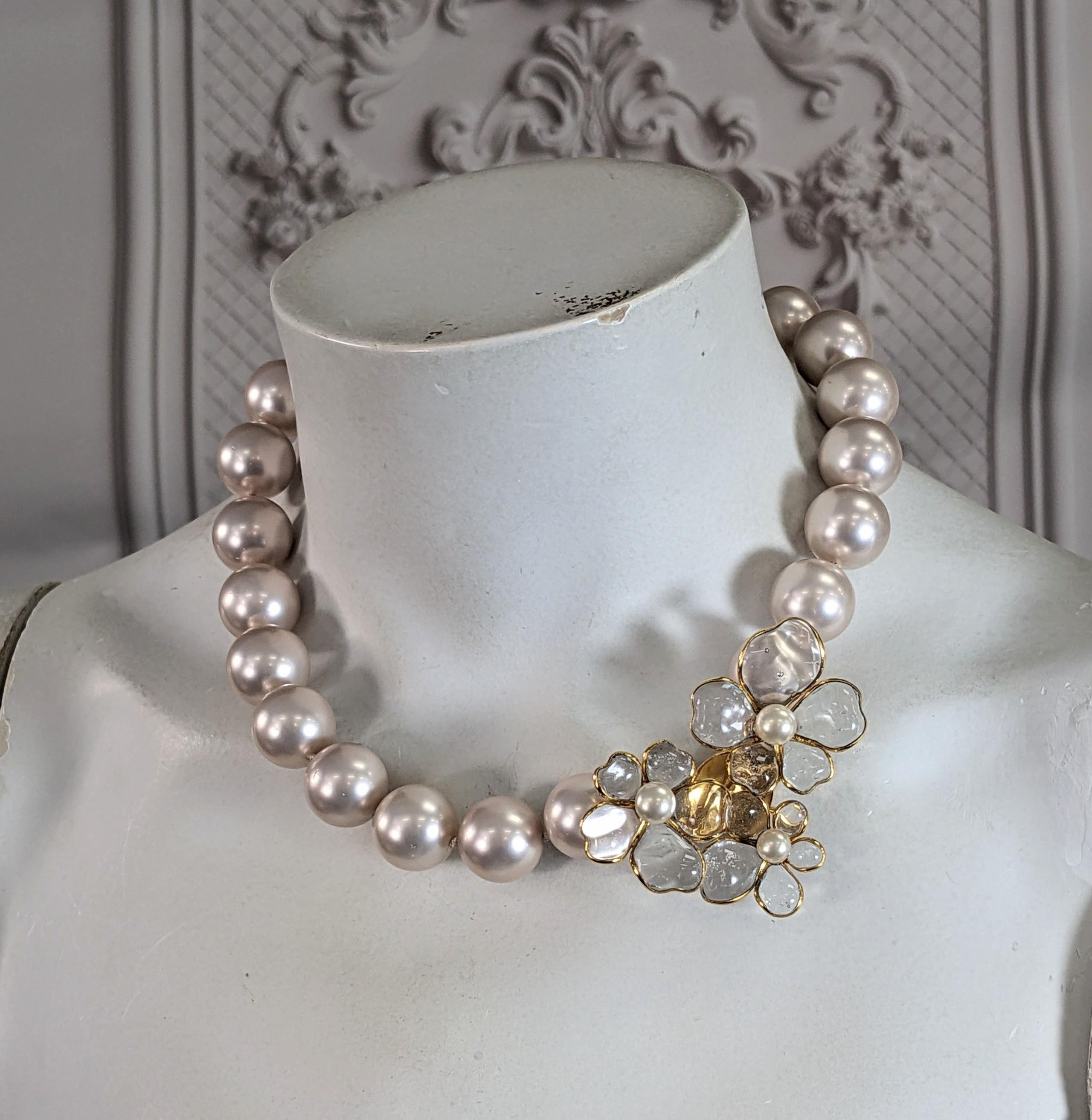 Collana di perle Chanel Camelia, Maison Gripoix for Chanel in vendita 4