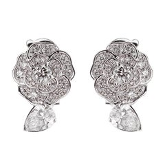 Chanel Camelia Precieux Diamond White Gold Earrings