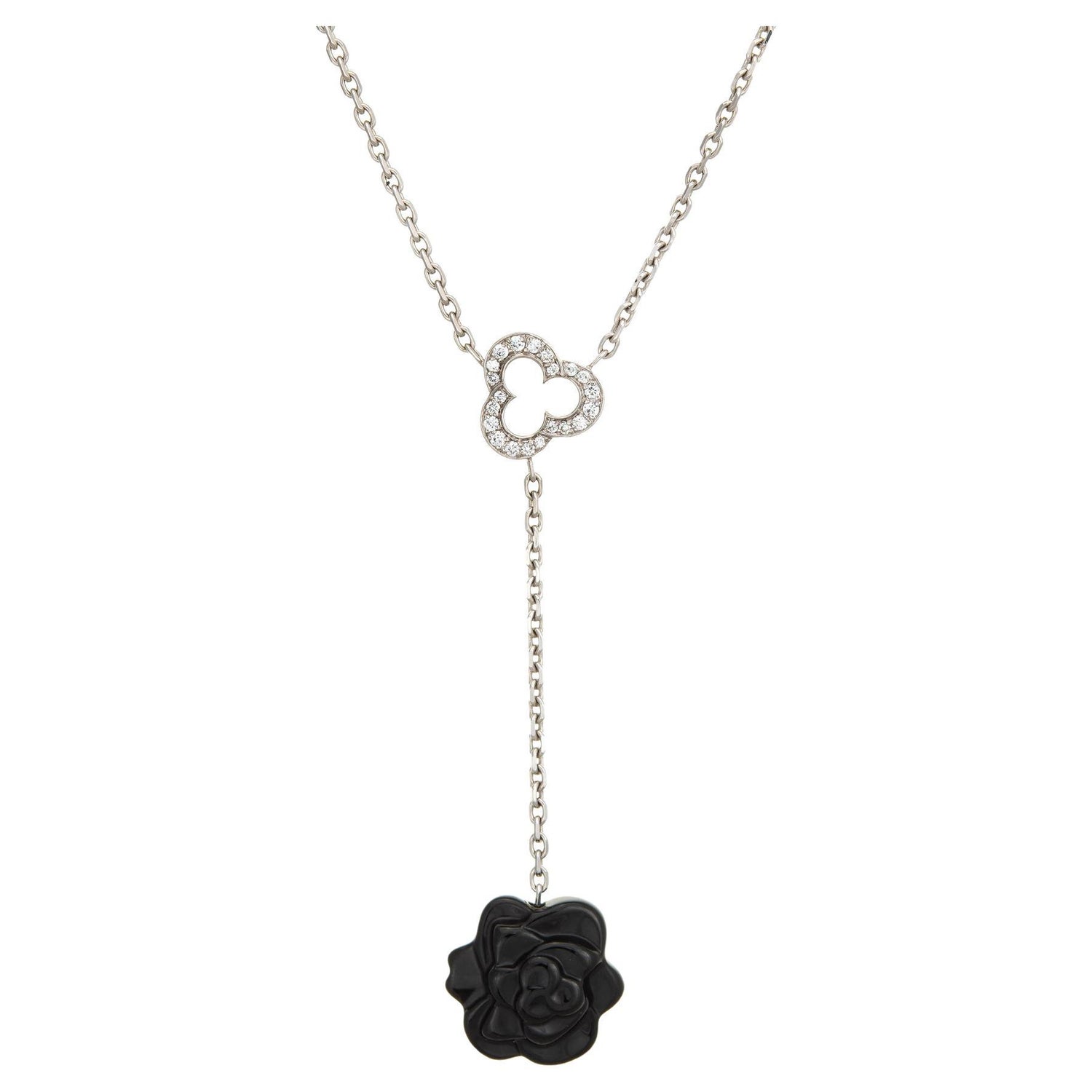 Chanel Camelia Pendant - 4 For Sale on 1stDibs  chanel camelia necklace, chanel  flower pendant, camelia's locket