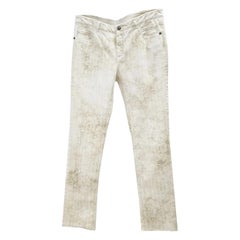CHANEL Camélias Druck Jeans Sz.44