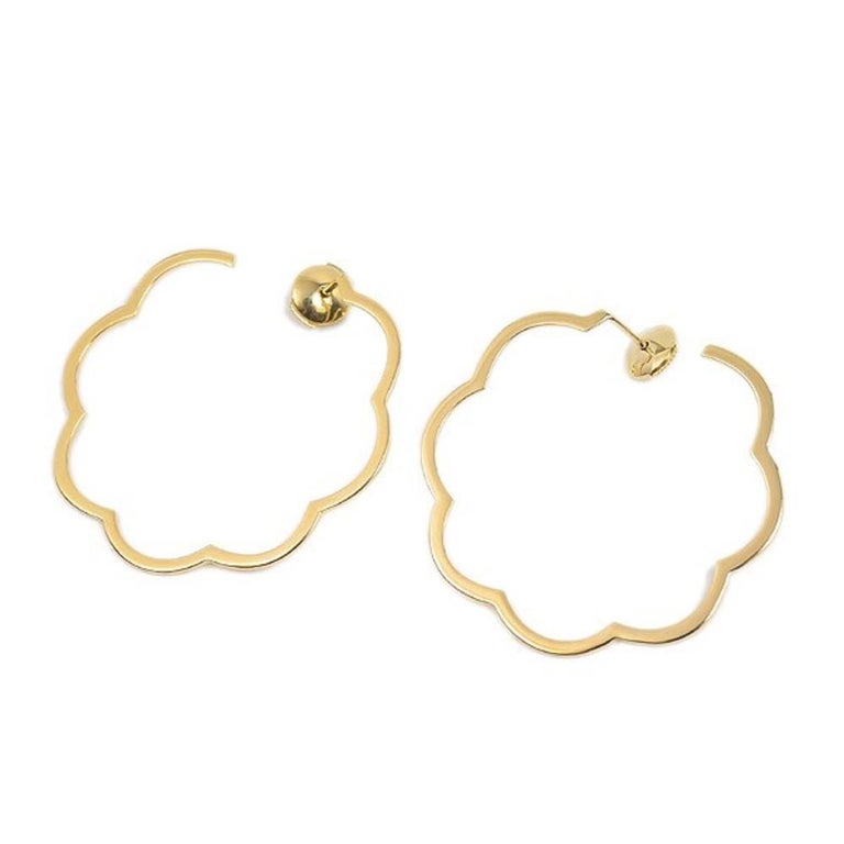 chanel earrings studs gold