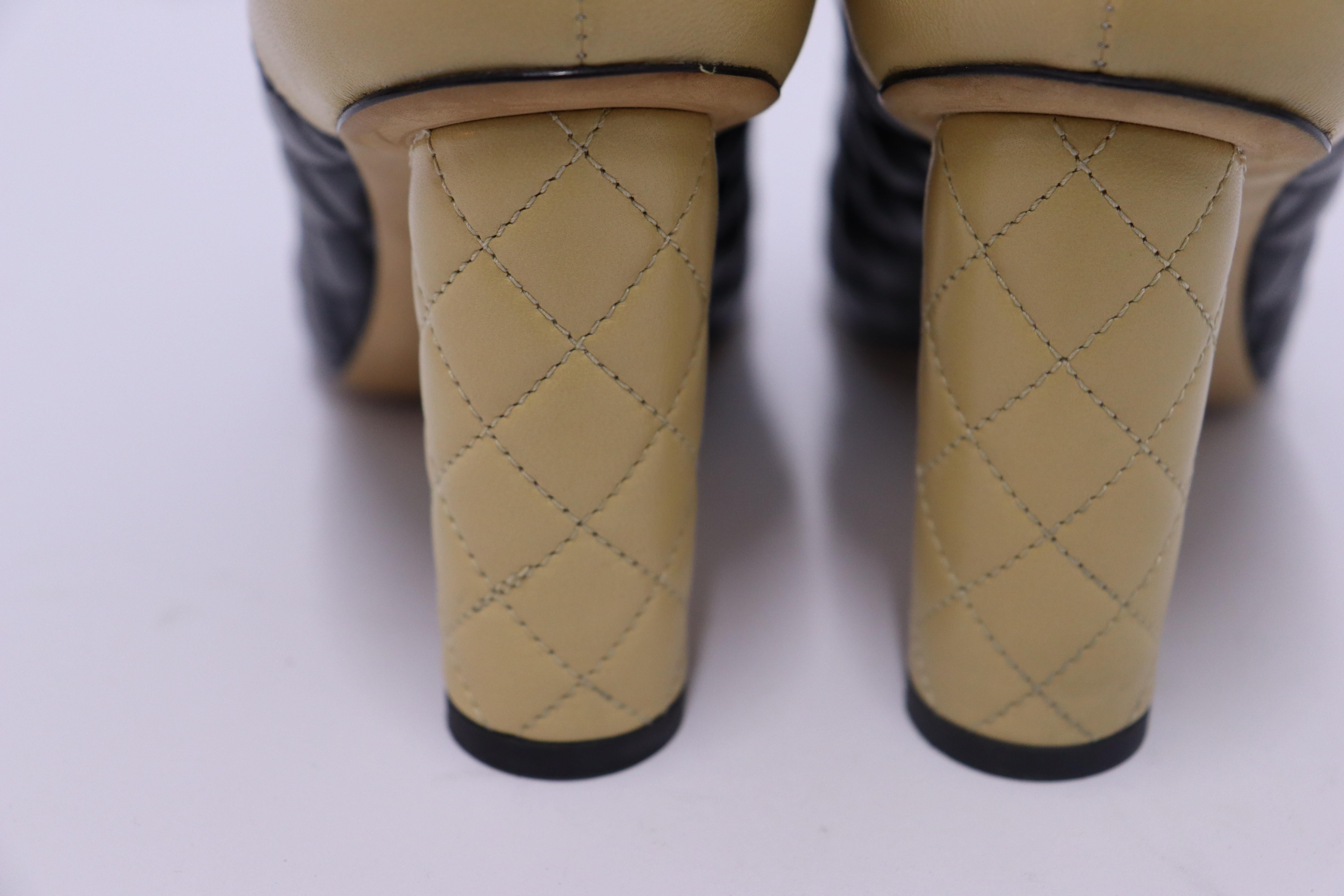 Chanel Camellia Beige Quilted Pumps Size EU 40 1